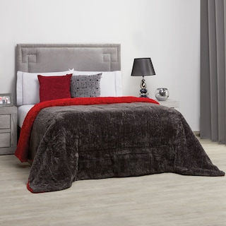 Foto 2 | Foto 2 | Cobertor Matrimonial Elefantito Hogar Bicolor Gris Térmico