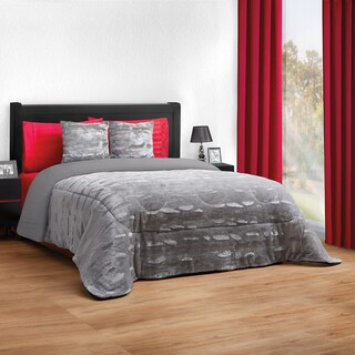 Foto 2 | Foto 2 | Edredón Matrimonial con 2 Vistas Elefantito Hogar Platino color Gris