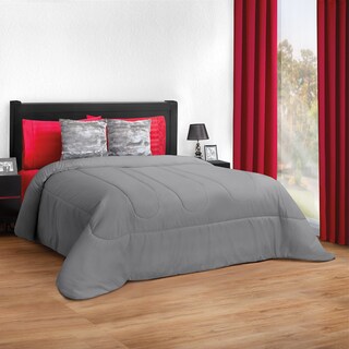 Foto 3 | Foto 3 | Edredón Matrimonial con 2 Vistas Elefantito Hogar Platino color Gris