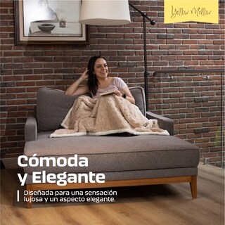 Foto 5 | Foto 5 | Cobija Aborregada con Relieve Yellow Mellow Beige 150 x 100 cm