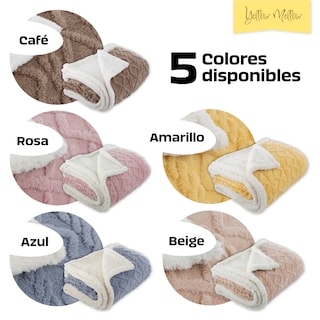 Foto 6 | Foto 6 | Cobija Aborregada con Relieve Yellow Mellow Beige 150 x 100 cm