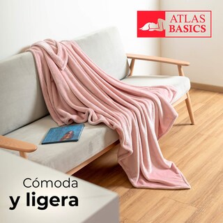 Foto 2 | Foto 2 | Cobija Atlas Basics color Rosa Individual