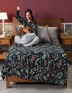 Foto 3 | Foto 3 | Cobertor Vianney Harry Potter color Tinto Queen Size