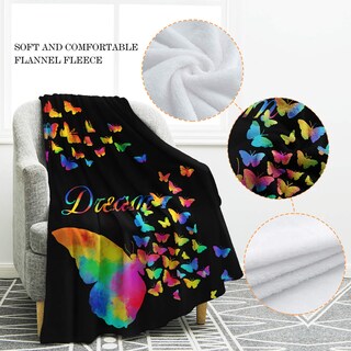 Foto 3 | Foto 3 | Manta Jekeno Colorful Butterfly Comfort Warm, 150 X 200 Cm - Venta Internacional.