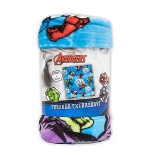 Foto 4 | Foto 4 | Frazada Infantil Avengers Extra Suave 127x152cm Azul