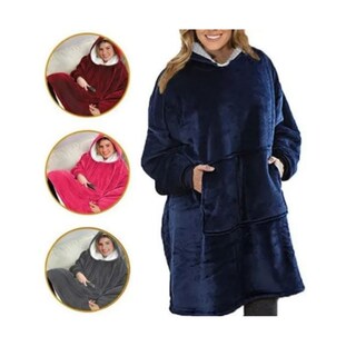Foto 3 | Foto 3 | Manta Con Capucha Polerón Winter Jersey Sherpa Para Adulto - Venta Internacional.