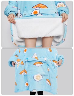 Foto 5 | Foto 5 | Sudadera Portátil Con Capucha Kfubuo Sherpa Para Adultos Sushi Patte - Venta Internacional.