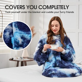 Foto 5 | Foto 5 | Manta Portátil Con Capucha Greenoak Sherpa De Gran Tamaño Para Adulto - Venta Internacional.