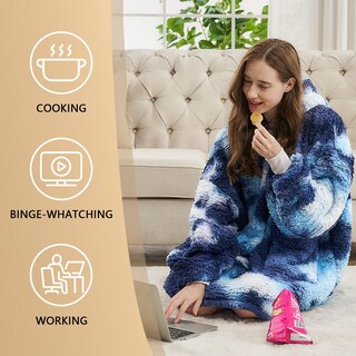 Foto 6 | Foto 6 | Manta Portátil Con Capucha Greenoak Sherpa De Gran Tamaño Para Adulto - Venta Internacional.