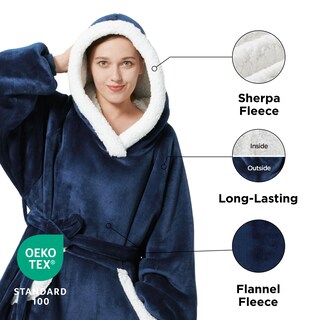 Foto 2 | Foto 2 | Manta Portátil, Sudadera Con Capucha, Edsure, Forro Polar Sherpa De Gran Tamaño - Venta Internacional.