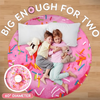 Foto 6 | Foto 6 | Manta Zulay Donut Novelty Big Donut De Franela Redonda De 120 Cm - Venta Internacional.