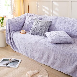 Foto 4 | Foto 4 | Manta Con Forma De Sherpa Yusoki, Diseño Elegante En 3d, Color Lavanda, 130 X 165 Cm - Venta Internacional.