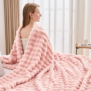 Foto 4 | Foto 4 | Manta Newcosplay De Piel Sintética Rosa Con Forma De Burbuja Doble, 150 X 200 Cm, 550 G/m² - Venta Internacional.