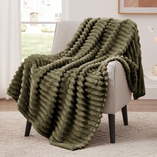 Foto 1 | Foto 1 | Manta Polar Exq Home Jacquard con Rayas 3D 130 x 150 cm - Venta Internacional