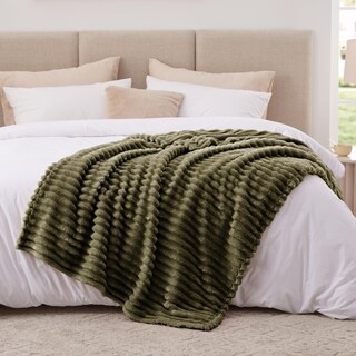 Foto 3 | Foto 3 | Manta Polar Exq Home Jacquard con Rayas 3D 130 x 150 cm - Venta Internacional