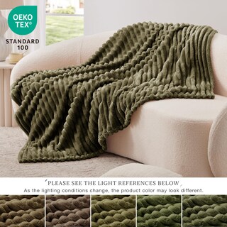Foto 4 | Foto 4 | Manta Polar Exq Home Jacquard con Rayas 3D 130 x 150 cm - Venta Internacional