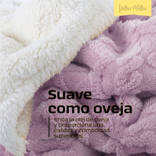 Foto 2 | Foto 2 | Cobertor Cobija Aborregado Con Forro Polar Sherpa | Suave | Caliente | Ligera | Tamaño 150 X 100 Cm (Lila, 150 X 100 Cm)