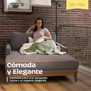 Foto 7 | Foto 7 | Cobertor Cobija Aborregado Con Forro Polar Sherpa | Suave | Caliente | Ligera | Tamaño 150 X 100 Cm (Verde, 150 X 100 Cm)