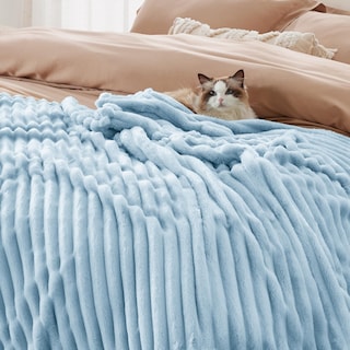 Foto 4 | Foto 4 | Manta Bedsure De Forro Polar Azul Para Sofá Gentlesoft, 150 X 200 Cm - Venta Internacional.