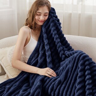Foto 3 | Foto 3 | Manta Bedsure De Forro Polar Azul Para Sofá Gentlesoft, 150 X 200 Cm - Venta Internacional.