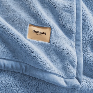 Foto 5 | Foto 5 | Manta De Cama Gruesa De 500 G/m², Antiestática, Para Invierno, Color Azul Ashley - Venta Internacional.