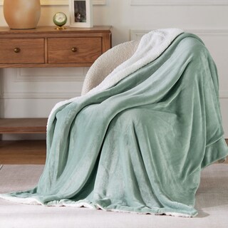 Foto 3 | Foto 3 | Manta De Cama Con Forro Polar Sherpa, Tamaño Doble, 150 X 200 Cm, Color Verde - Venta Internacional.