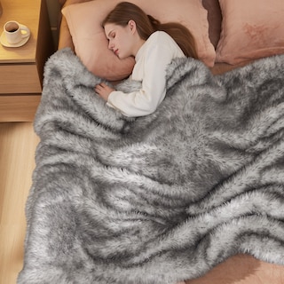 Foto 1 | Foto 1 | Manta Bedsure De Piel Sintética Suave Y Esponjosa, 50 X 70 Pulgadas, Gris, Para Sofá - Venta Internacional.