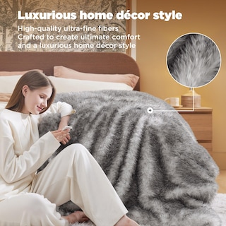Foto 3 | Foto 3 | Manta Bedsure De Piel Sintética Suave Y Esponjosa, 50 X 70 Pulgadas, Gris, Para Sofá - Venta Internacional.
