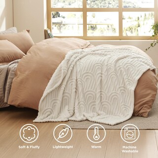Foto 4 | Foto 4 | Manta De Forro Polar, Tamaño Queen, Supersuave Y Acogedora, Color Blanco - Venta Internacional.