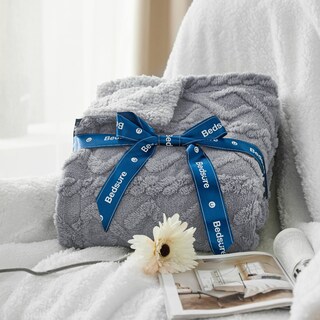 Foto 5 | Foto 5 | Manta De Cama Sherpa King Size, Suave Y Acogedora, Color Gris Invierno - Venta Internacional.