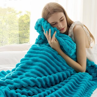 Foto 3 | Foto 3 | Manta De Forro Polar Para Sofá, 130 X 150 Cm, Color Verde Azulado - Venta Internacional.
