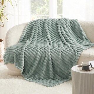 Foto 5 | Foto 5 | Manta De Cama De Color Verde Salvia, Suave Y Acogedora, 130 X 150 Cm - Venta Internacional.
