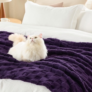 Foto 4 | Foto 4 | Manta Bedsure, Forro Polar De Franela, Color Morado, 130 X 150 Cm - Venta Internacional.