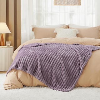 Foto 6 | Foto 6 | Manta Bedsure De Forro Polar Morado Claro Para Sofá, 130 X 180 Cm - Venta Internacional.
