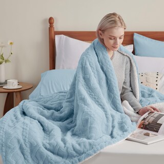 Foto 5 | Foto 5 | Manta Bedsure Sherpa De Forro Polar Para Sofá, 130 X 150 Cm, Color Azul - Venta Internacional.