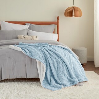 Foto 6 | Foto 6 | Manta Bedsure Sherpa De Forro Polar Para Sofá, 130 X 150 Cm, Color Azul - Venta Internacional.