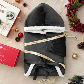 Foto 2 | Foto 2 | Manta Portátil Con Capucha Bedsure Sherpa Para Mujeres Y Hombres - Venta Internacional.