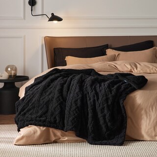 Foto 6 | Foto 6 | Manta Bedsure Sherpa King Size Para Cama, Forro Polar, Suave Y Acogedora, Color Negro - Venta Internacional.