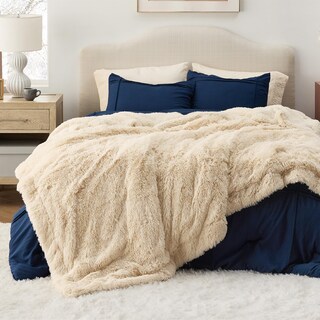 Foto 1 | Foto 1 | Manta Bedsure, Mullida, Beige, Tamaño Queen, Gruesa, Piel Sintética Sherpa - Venta Internacional.