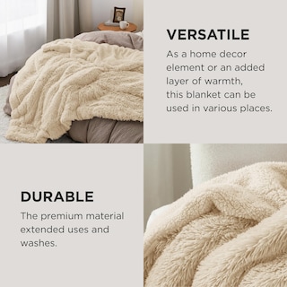 Foto 4 | Foto 4 | Manta Bedsure, Mullida, Beige, Tamaño Queen, Gruesa, Piel Sintética Sherpa - Venta Internacional.