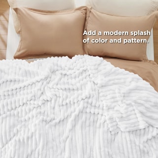 Foto 5 | Foto 5 | Manta Bedsure Queen Gentlesoft Acogedora, Forro Polar De Franela, Color Blanco - Venta Internacional.