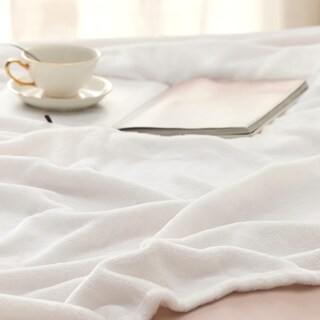 Foto 4 | Foto 4 | Manta De Cama, Forro Polar, Tamaño Queen, Blanca, Suave Y Ligera - Venta Internacional.