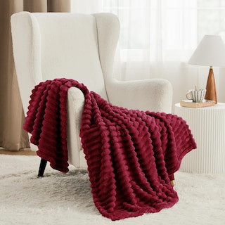 Foto 2 | Foto 2 | Manta Bedsure De Forro Polar Rojo Oscuro Para Sofá, 130 X 180 Cm - Venta Internacional.
