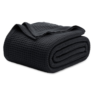 Foto 1 | Foto 1 | Manta Para Cama, 100% Algodón, Tejido Gofrado, Tamaño King, Color Negro - Venta Internacional.