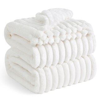 Foto 1 | Foto 1 | Manta Bedsure California King Size, Forro Polar, Color Blanco - Venta Internacional.