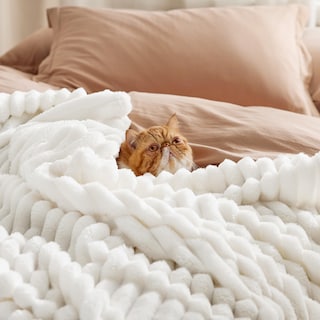 Foto 4 | Foto 4 | Manta Bedsure California King Size, Forro Polar, Color Blanco - Venta Internacional.