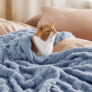 Foto 4 | Foto 4 | Manta Bedsure Ashley De Forro Polar Azul Para Sofá Tamaño King - Venta Internacional.