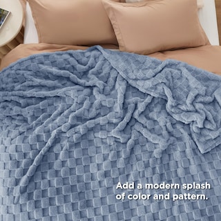 Foto 5 | Foto 5 | Manta Bedsure Ashley De Forro Polar Azul Para Sofá Tamaño King - Venta Internacional.