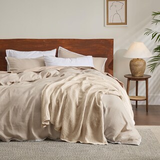 Foto 7 | Foto 7 | Manta Para Cama, 100% Algodón, Tejido Gofrado, Tamaño King, Color Beige - Venta Internacional.
