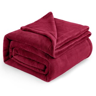 Foto 1 | Foto 1 | Manta Bedsure, Forro Polar De Franela De Lujo, Color Rojo, Tamaño Queen (230 X 230 Cm) - Venta Internacional.